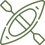 Outline of canoe and paddles